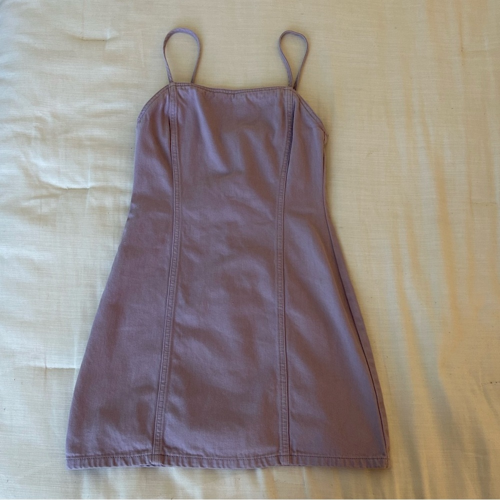 BDG Purple Cotton Bodycon Spaghetti Straps Mini Dress P3136